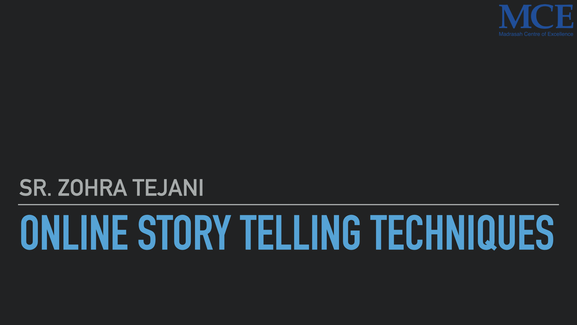 Online story telling techniques